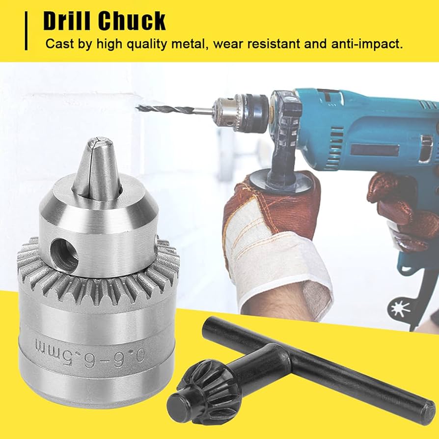 RYC⭐ Key Type Drill Chuck, 0.6 to 6.5mm Mini Key Type Drill Chuck